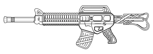 Karabin maszynowy szkicowania — Wektor stockowy