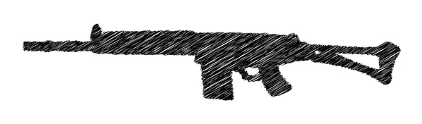 Scribble Design Fancy Gun — Stock Vector