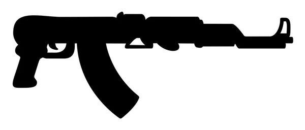Moderna maskingevär siluett — Stock vektor