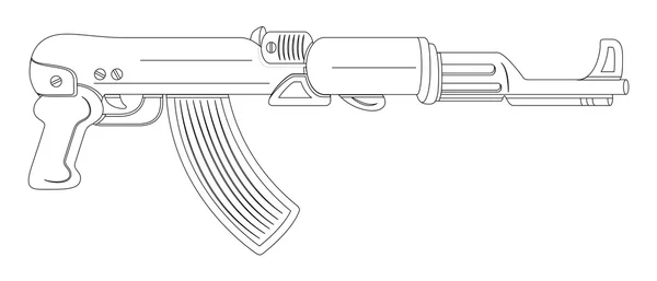 現代機関銃形ベクトル — ストックベクタ