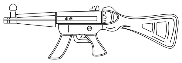 Sketching of Creative Machine Gun — Stock Vector