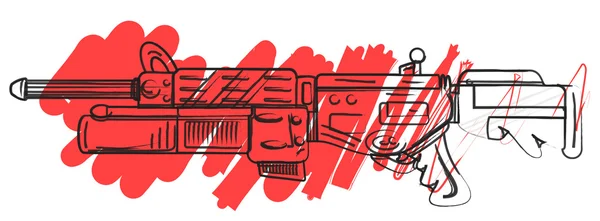 Desenho abstrato de arma de tiro —  Vetores de Stock
