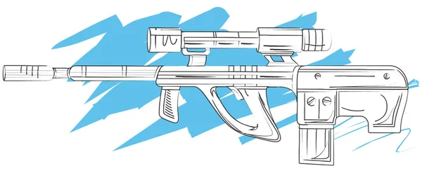 Kształt starożytnej Shooting Gun — Wektor stockowy