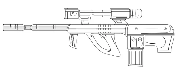 Antika skytte pistol skissa vektor — Stock vektor