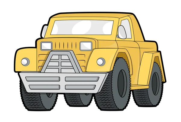 Vector Jeep amarillo — Vector de stock