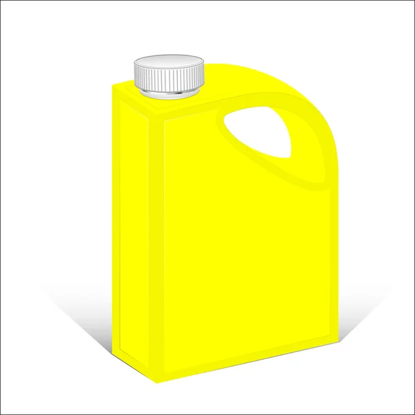 Caña de plástico amarillo — Vector de stock