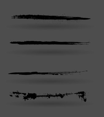Retro Grunge siyah konturlar vektör öğeleri
