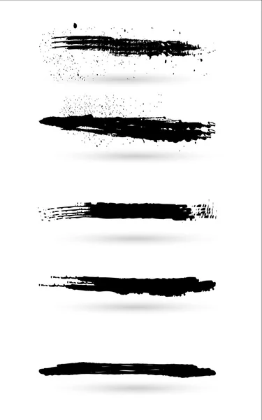 Siyah fırça darbeleri vektör ayarla — Stok Vektör
