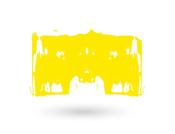 Banner abstrato Grunge amarelo — Vetor de Stock