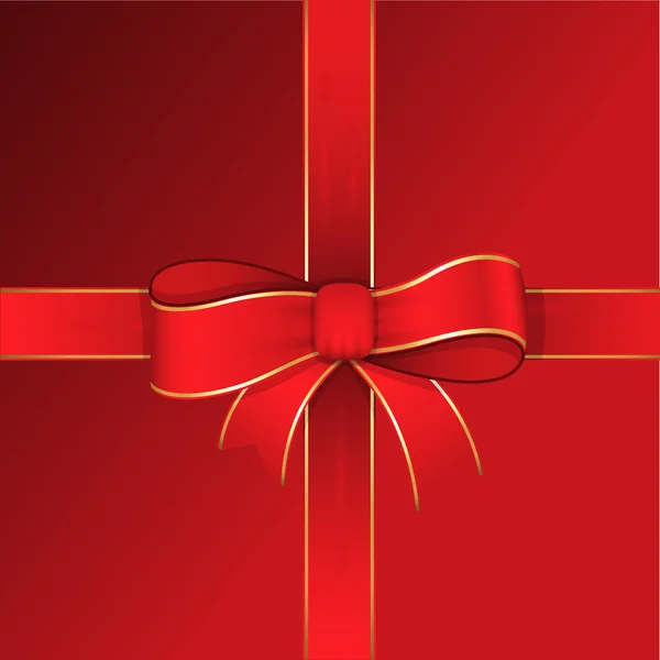 Christmas Gift lint Bow Frame — Stockvector