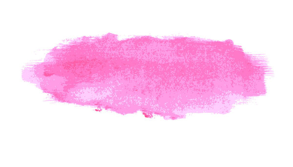 Grunge Pink Paint Brush Stroke Vector