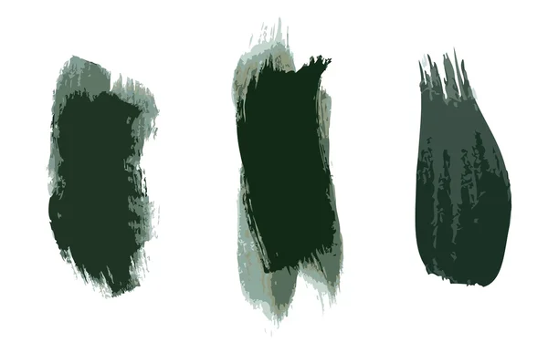 Astratto Grunge Texture Strokes Elementi Set — Vettoriale Stock