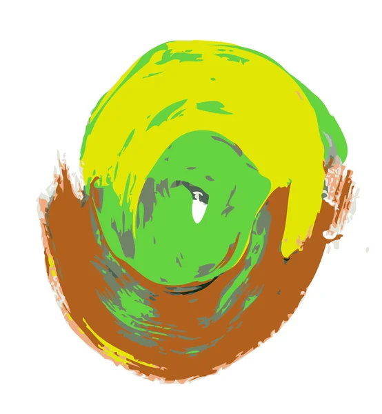 Barevné Grunge barva kruhu nápis — Stockový vektor
