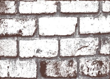 White Painted Grunge Bricks Pattern clipart