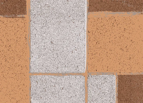 Grunge textuur gecementeerd bakstenen textuur — Stockvector