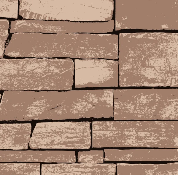 Mattoni Wall Texture vettoriale — Vettoriale Stock