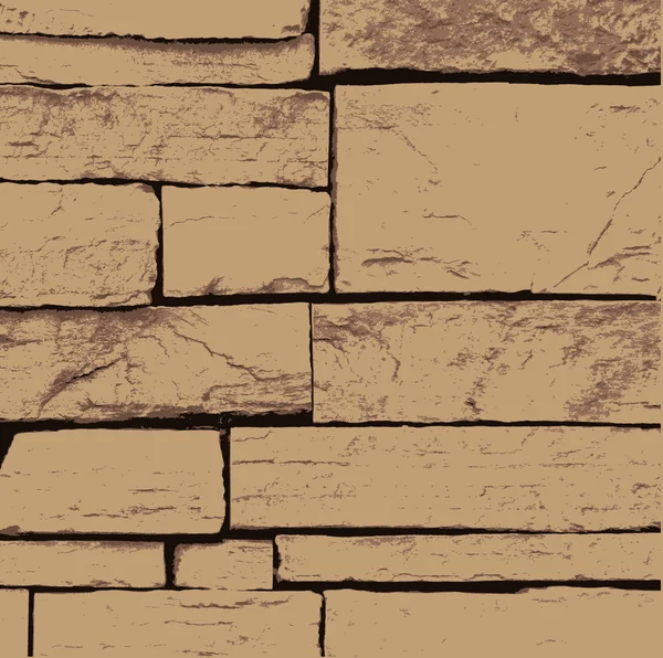 Mauermuster aus rostigen Ziegeln — Stockvektor