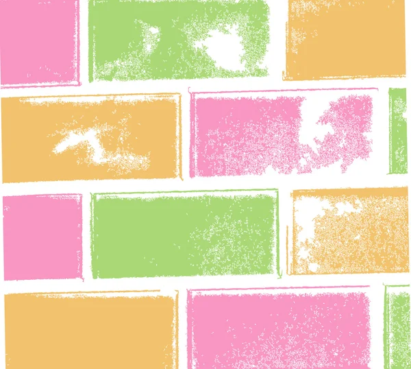 Abstract Colored Bricks Wall Texture — Stock Vector