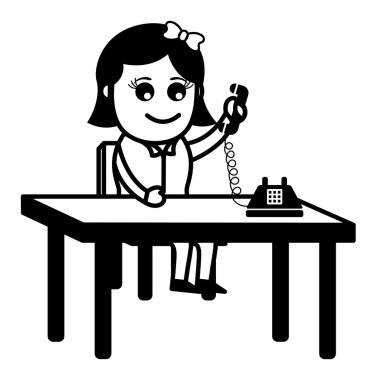 telefon arama - vektör çizim