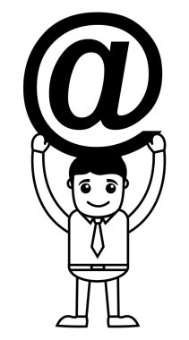 bize e-posta - concept - vektör çizim gönderin