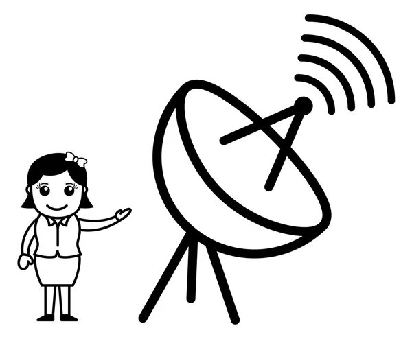 Concetto di comunicazione - Antenna - Illustrazione vettoriale — Vettoriale Stock