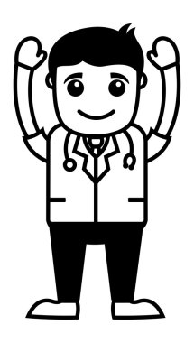 neşeli doktor - ofis çizgi film karakterleri