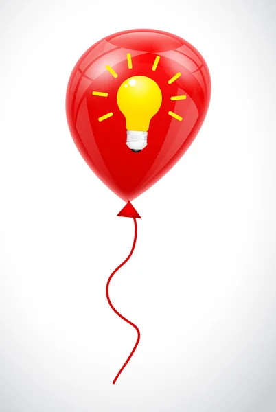 Balon vektör içinde fikir ampul — Stok Vektör