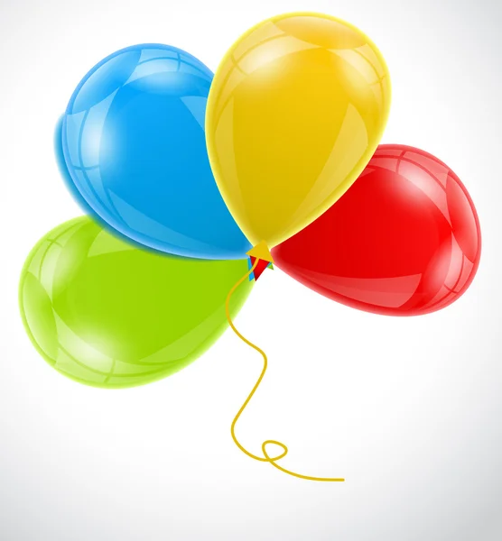 Błyszczące kolorowe balony wektor — Wektor stockowy