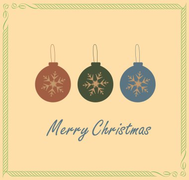 Dekoratif Noel Baubles vektörel çizimler