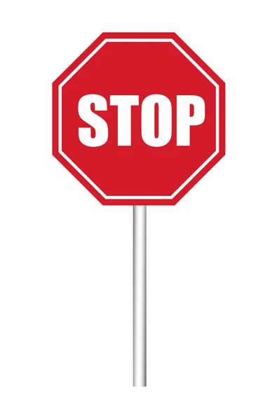 Stop Signboard Vector Design — Stock Vector