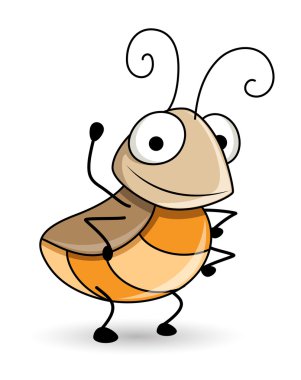 Mutlu karikatür böcek böcek