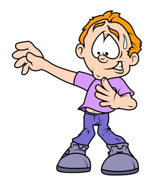 Korkmuş çizgi film çocuk karakteri