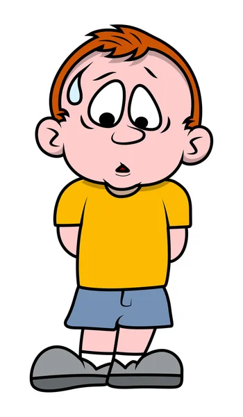 Niño de dibujos animados inocente — Vector de stock