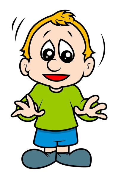 Lindo niño de dibujos animados pequeños — Vector de stock