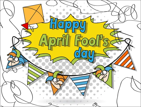 Feliz abril Fool 's Day fundo —  Vetores de Stock