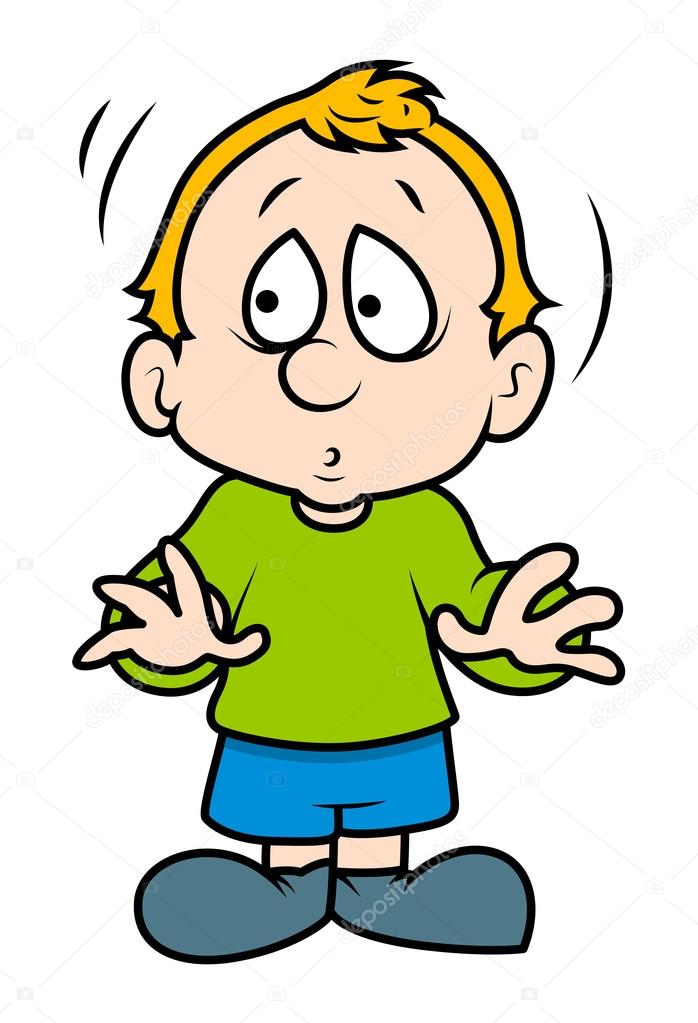 Scared Face Boy Clip Art - Scared Face Boy Image