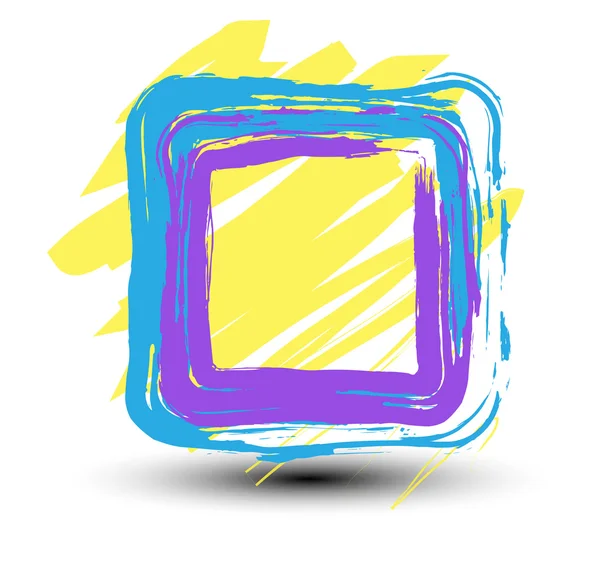 Grunge couleur cadre AVC — Image vectorielle