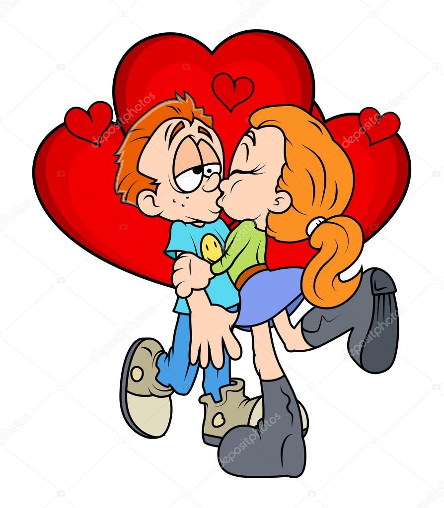 Cartoon couple kissing Vector Art Stock Images | Depositphotos Cartoon couple kissing Vector Art Stock Images | Depositphotos