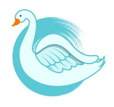 Swan Bird Cartoon Drawing