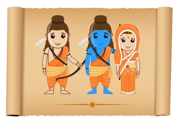 Happy Ram Navami - Ramayana — Stockvector