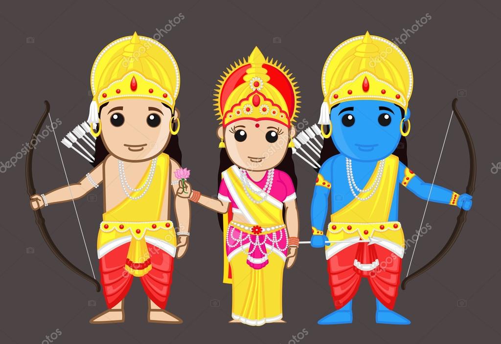 Lord Rama with Mata Sita and Brother Laxman Stock Vector Image by ©baavli #76674675 Lord Rama with Mata Sita and Brother Laxman Stock Vector Image by ©baavli #76674675