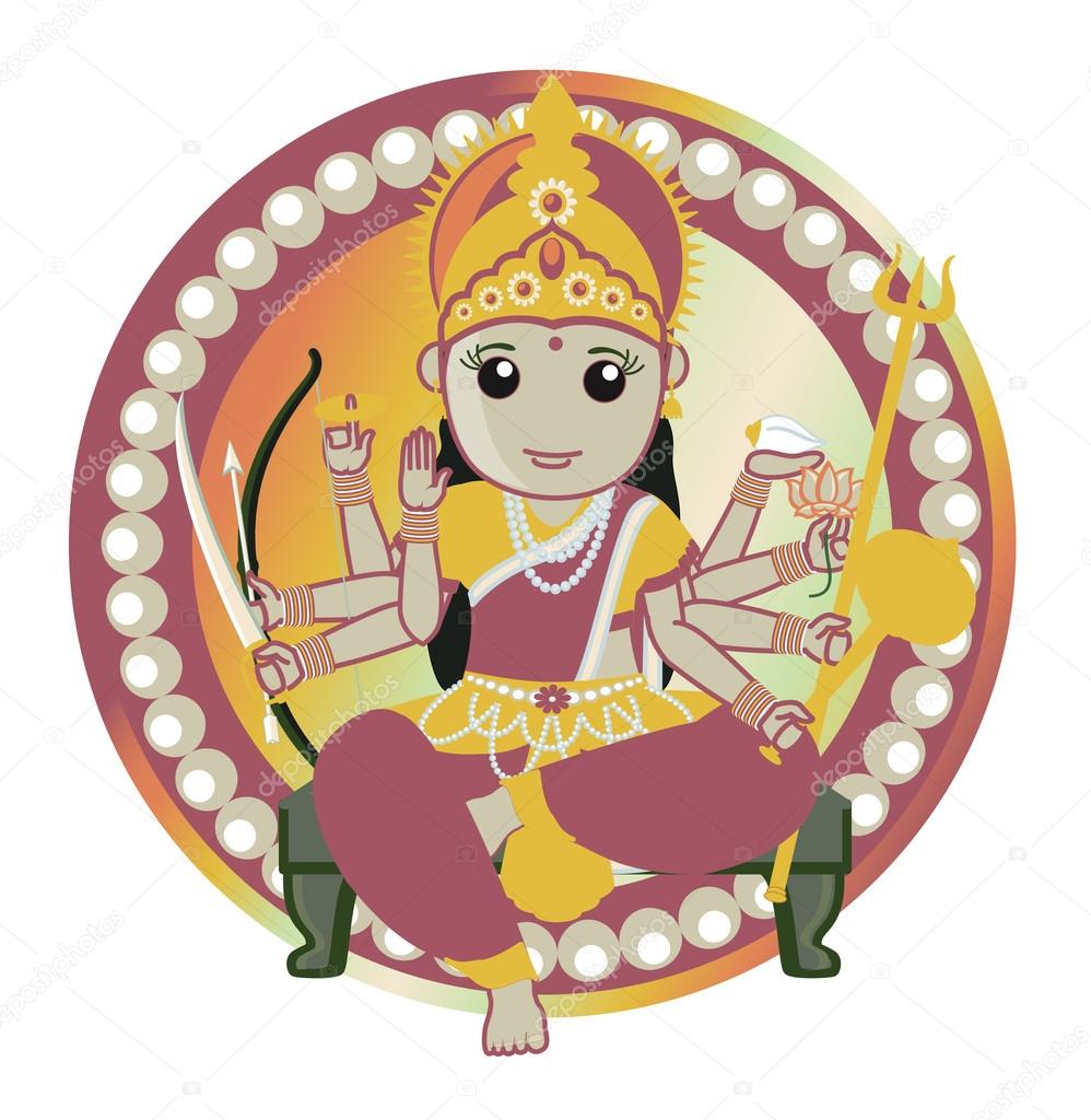 Hindu Goddess - Maa Durga Stock Vector Image by ©baavli #76678913 Hindu Goddess - Maa Durga Stock Vector Image by ©baavli #76678913