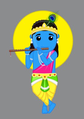 Hindu God - Lord Krishna clipart