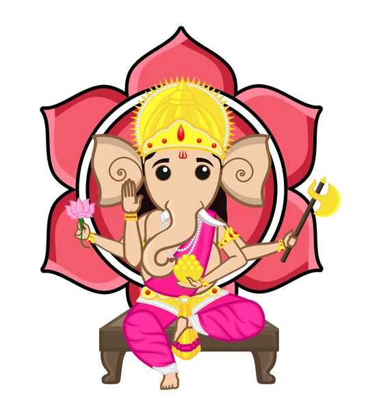 Hindu God - Ganesha — Stock vektor