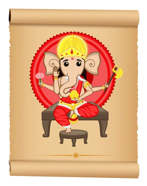 Ganesha feliz chaturthi — Vetor de Stock