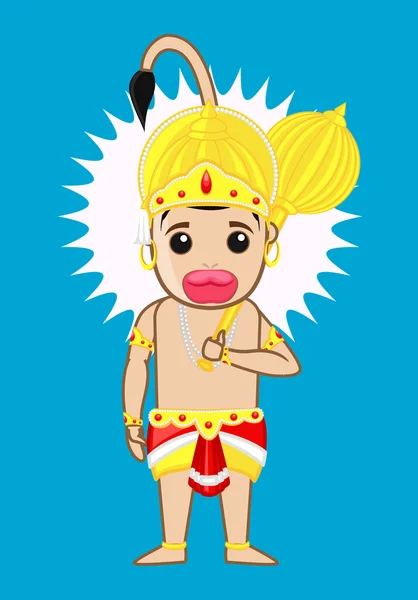 Mahabali Hanuman - Dieu indien — Image vectorielle