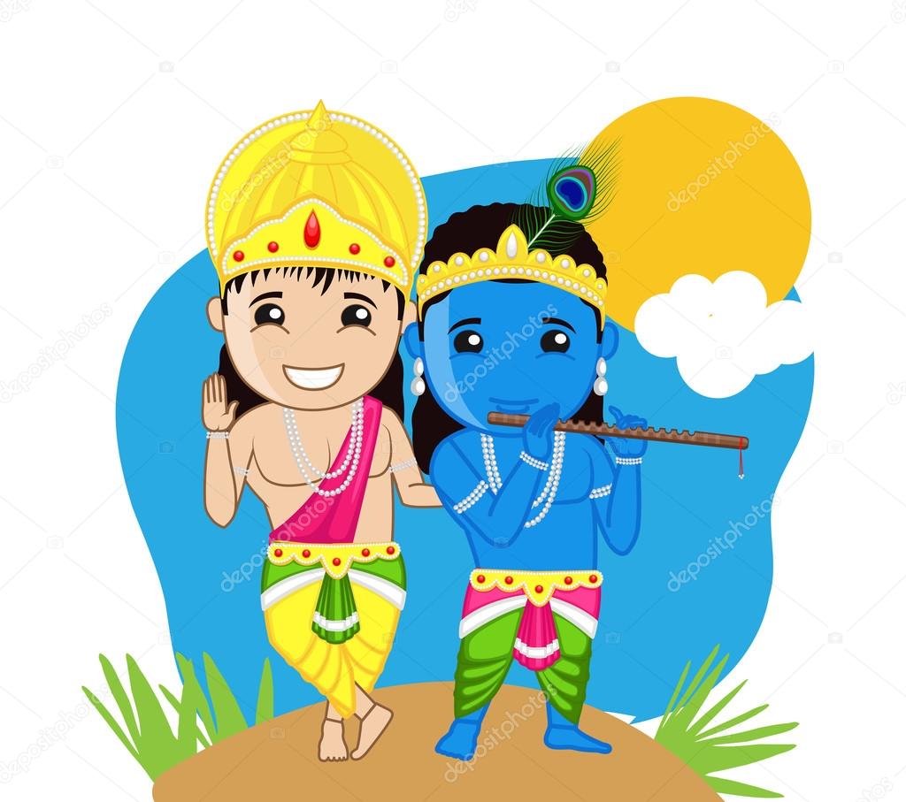 Hindu God - Shri Krishna and Balarama