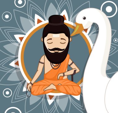 Maharishi Vishvamitra Vector Clipart