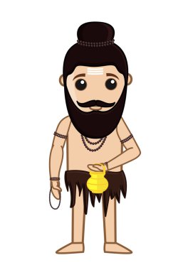 Maharishi Vishvamitra Vektör İllüstrasyonu