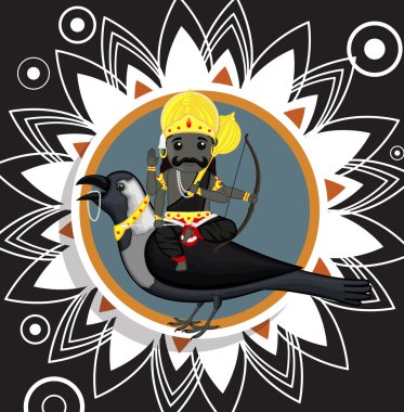 Indian God of Death - Shani Dev clipart